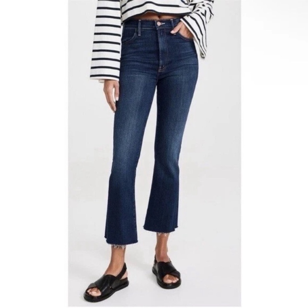 MOTHER The Hustler Ankle Fray Jeans - crop flare